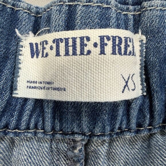 Free People We The Free Forget Me Knot Pull-On Jeans Size XS Mid Rise Wide Leg - Picture 8 of 12
